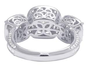 Moissanite Classic Style Engagement <b>Ring</b> for Women Elegant Sterling <b>Silver</b> <b>Statement</b> Fully Iced Out Diamond Jewelry - Product Image 5