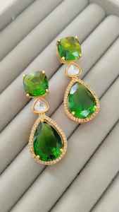 Pendientes calientes con piedras preciosas en forma de ónix negro Mulit con Plata de Ley 925 chapada en oro de 18 quilates para mujer - Product Image 5