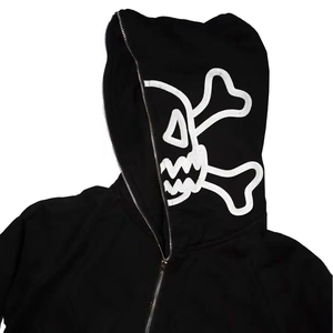 Sudaderas con Capucha y Cremallera para Hombre, 100% Algodón, Felpa, de Alta Calidad, con Logotipo Personalizado Bordado, Impresión Digital, Bolsillo con Cremallera, Transpirables, Unisex, para Invierno - Product Image 5