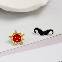 Broche de dibujos animados para mujer, pintalabios, labios, Barba, esmalte, bolso, ropa, niña, Pin de solapa
