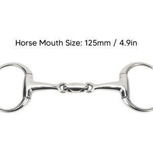 Broca de caballo con anillo suelto, acero inoxidable, puerto de bisagra, instrumentos de equitación, accesorios para caballos de LIVER FORT INDUSTRIES - Product Image 3