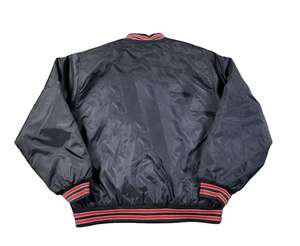 Personalizado Varsity bordado acolchado forrado hombres personalizado béisbol Bomber Varsity chaqueta de satén para hombres - Product Image 5