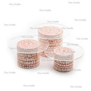 Soporte de pastel de diseño fantástico Soporte de pastel de madera y madre de perla Soporte de postre para uso en bodas y hoteles - Product Image 2