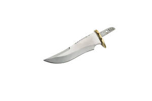 Cuchillo de caza de cuero marrón hecho a mano con hoja en blanco de acero inoxidable, grado DIY, características personalizables OEM, columna vertebral de trabajo de archivo - Product Image 4