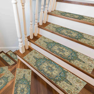 Tapis imprimé : Tapis à motifs médaillon, Tapis bohèmes, Tapis délavé, Tapis modernes, Tapis vert, Gobelin - Product Image 5