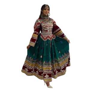 Verified Supplier Green Afghan Dress Middle East Friendly, Gold Stamping |  Alibaba.com