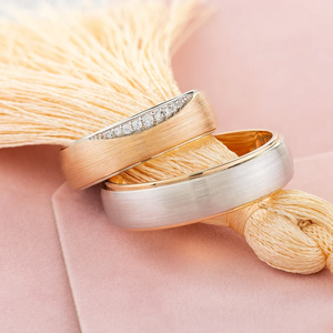 สายนาฬิกาสีทอง14K แบบทูโทนคลาสสิกแนววินเทจสุดโรแมนติกเข้ากันได้แหวนสัญญาที่เข้ากันได้กับ cvd/mossanite เพชรใสใบรับรอง - Product Image 2