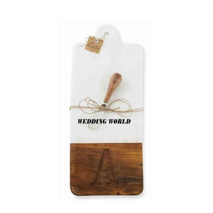 Planche à découper en bois et en marbre Planche à découper de luxe en forme de rectangle Planche à découper fantaisie élégante et classique - Product Image 1