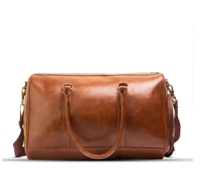 High Quality Luxury Cow <b>Leather</b> <b>Duffle</b> <b>Bag</b> Factory Direct Small Gym Overnight <b>Bag</b> for Travel and Luggage Use - Product Image 2