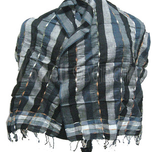 Écharpe en coton et lin de mode d'été vintage multicolore doux voyage léger design ethnique fait à la main avec des couleurs élégantes - Product Image 3