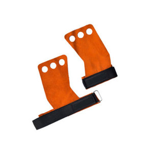 Empuñaduras de mano de cuero para Crossfitness, de la mejor calidad, para gimnasia, levantamiento de pesas, 3 agujeros - Product Image 3