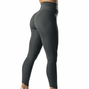Pantalones de yoga con estilo transpirables para mujer más vendidos, mallas deportivas de moda con patrón sólido a precio barato - Product Image 2