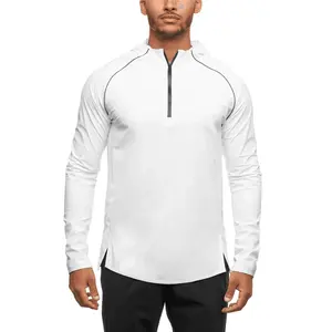 Новый дизайн спортивный бег трусцой Быстросохнущий свитер на молнии уличная мужская толстовка с капюшоном для гольфа пуловер на молнии