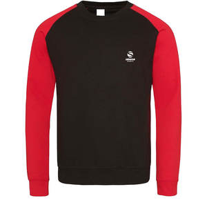 Sweat-shirt à col rond côtelé confortable 6XL avec manches contrastées Logo brodé en tissu français imprimé en 3D pour l'hiver - Product Image 1