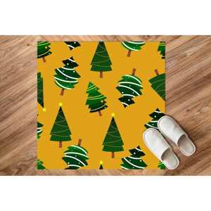 Alfombra con diseño de pino - Alfombras con motivos de árboles, alfombra de pino, alfombra moderna estampada, alfombra suave con pelo largo - Product Image 1