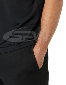 Camiseta sin mangas de poliéster negra para hombre, lisa, informal, ecológica, transpirable, de ajuste regular, para yoga y gimnasio. - Product Image 5
