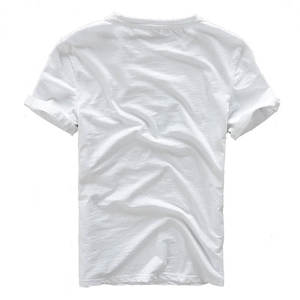 Camiseta de Moda con Bordado, Manga Corta, Algodón, Estilo Urbano, Cómoda para Uso Diario - Product Image 3