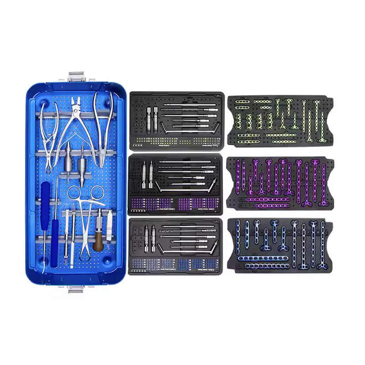 Titanium LCP Mini & Micro Fragment Locking Plate System 1.5/2.0/2.4 mm Modular Fixation Set for Trauma Reconstruction