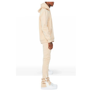 Chándal de Invierno de 2 Piezas para Hombre, Diseño Personalizado, Estampado Desgastado, con Capucha y Pantalones Acampanados, de Alta Calidad, Moderno y Cómodo - Product Image 3