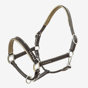 HARNAIS ÉQUESTRIEN DE QUALITÉ PREMIUM EN CUIR ANATOMIQUE CHEVAL LIEN AVEC REMBOURRAGE DOUX AVEC CRISTAUX licou pour cheval Équipement pour chevaux - Product Image 5