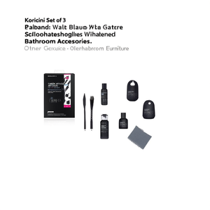 Set di 3 accessori da bagno Koricini neri opachi da parete - Product Image 3