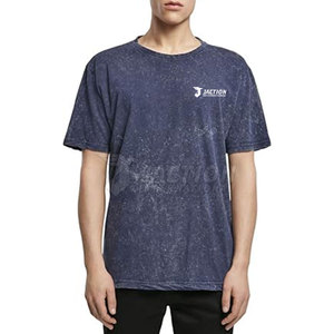 Utilisation confortable à la mode coton/Polyester coupe ample imprimé lavage à l'acide séchage rapide respirant T-Shirt hommes taille sur mesure fait bas - Product Image 3