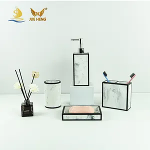 Modern Bathroom Products 4 Pcs Poly Resin Bathroom Accessories Sets