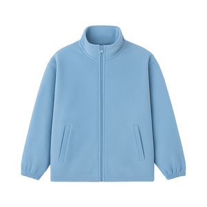 Chaqueta de Forro Polar de Punto Grueso para Hombre, 400g, Cierre de Cremallera, Dobladillo Elástico, Tacto Suave, Ropa de Calle Otoñal, Venta al Por Mayor, OEM ODM - Product Image 1