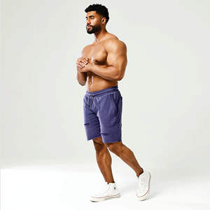 Soft Hand Feel Natural Stretch Moisture Wicking Loopback Sweat <strong>Patriot</strong> Blue Golden Era Ripped <strong>Shorts</strong> - Product Image 1