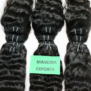 <b>Cheap</b> Remy 100% Cuticle Aligned Wavy Bundles Vendor Virgin Cuticle Aligned Double Weft Indian Human Hair <b>Extensions</b> - Product Image 2