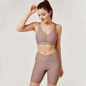 Vêtements de sport côtelés sans couture pour femmes, ensemble de vêtements de gymnastique active et de yoga, nouveauté - Product Image 5