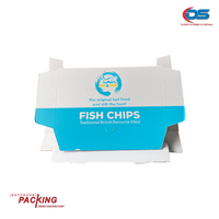 Carpeta de Papel Reciclado Estilo Europeo DAT THUAN con Laminado Mate, Grabado en Relieve y Cierre Magnético para Comida para Llevar (Pescado y Patatas Fritas) en Tamaño Personalizado