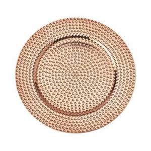 จานรองอาหารสีโรสโกลด์แบบขายส่ง ลายแมนดาลาแบบนูน สำหรับตกแต่งงานเลี้ยงอาหารค่ำ งานแต่งงาน ผลิตตามสั่ง ทำด้วยมือจากโลหะ - Product Image 4