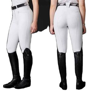 Thick Grip Full Seat Silicone Women Competition <b>White</b> Colour Horse <b>Tights</b> Leggings Equestrian Clothing Horse <b>Riding</b> Breeches - Product Image 2