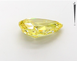 เพชรสังเคราะห์ทรงลูกแพร์สีเหลืองกะรัตที่ได้รับการรับรอง3.80เพชร cvd/hpht จากห้องทดลอง - Product Image 3
