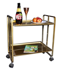 Chariot de luxe en métal pour la cuisine le café table de meubles de restaurant d'hôtel et de salle à manger en métal et en verre à des prix abordables - Product Image 4