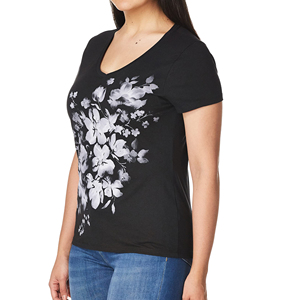 T-shirts en polyester pour femmes en vrac, personnalisables, à séchage rapide, tissu doux, mélange de polyester pour femmes, t-shirt uni en gros - Product Image 2