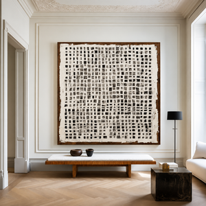 Hand Painted Abstract <b>Canvas</b> Artwork Contemporary Style Wood <b>Frame</b> Indoor Decor - Product Image 4