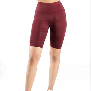 2026 New Designer Women Mid Waist <b>Compression</b> Soft Scrunch Booty Back Seamless Solid Slim Yoga <b>Shorts</b> Quick Dry Windproof Custom - Product Image 3