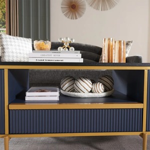 Mesa de Centro de Lujo de Estilo Nórdico Moderno, Hecha a Mano y Ecológica, de Metal y Mármol para Sala de Estar, de Combohome - Product Image 3