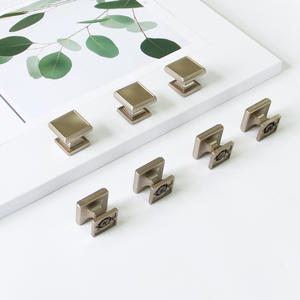 Perilla de armario de aleación de Zinc cuadrada empotrada contemporánea para dormitorio, sala de estar, baño, cajón, armario, uso de armario - Product Image 2