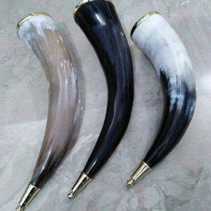 ชุดแตรดื่มเบียร์แก้วไวกิ้งแท้สลักลายสัตว์4เขาสำหรับตกแต่งแบบอินเดีย - Product Image 4