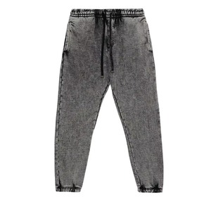 Vente de gros OEM Ensemble survêtement unisexe délavé à l'acide respirant Vintage Jogging Wear Rhinestone Design Sweat à capuche solide et bas - Product Image 2