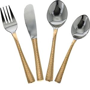 Couverts décoratifs en acier et en métal de finition antique couverts Royal Handmade Design Home Kitchen Usage Ridge couverts en miroir - Product Image 6