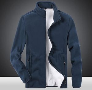 2024 unisexe hiver Sherpa polaire veste hommes polaire en peluche fermeture éclair avec col montant épaissir conception chaude - Product Image 3