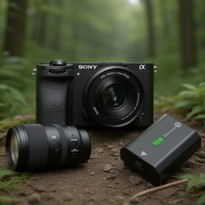 APS-C Mirrorless <b>Camera</b> Body with 16-50mm & 70-350mm Lenses Adventure Kit Including Rechargeable Battery Pack - Product Image 3