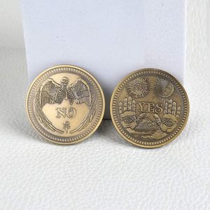 Oui No Challenge Coin Collection Antique Plaqué Écologique Gravé Au Laser En Laiton Poli Die Cut Médaille pour Jeux De Sport zara - Product Image 2