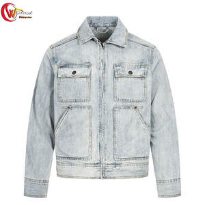 Nouvelle arrivée de fabrication en usine veste en jean d'hiver à manches longues veste en jean pour hommes personnalisée en gros - Product Image 1