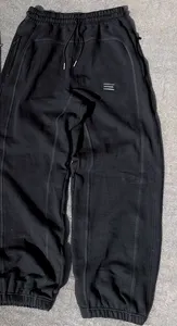 กางเกงขากว้างทรงหลวมเอวสูงย้อนยุคสำหรับผู้ชายและผู้หญิงสไตล์ฮิปฮอปสตรีทแวร์แฟชั่นตกแต่งลายทางด้านข้างสำหรับคู่รัก - Product Image 5