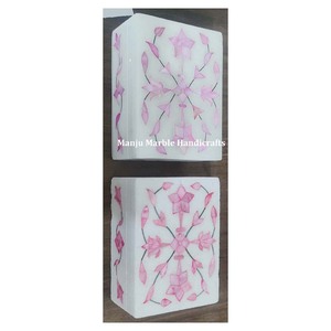 Caja con incrustaciones de mármol blanco de nuevo diseño de aspecto moderno de alto estándar con Material de nácar para regalos de joyería y artículos dulces - Product Image 2